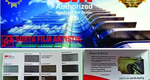 KACA FILM GEDUNG,RUMAH&MOBIL KACA FILM 3M BLACK BEAUTY + PASANG 1 3m