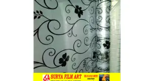 STICKER KACA MOTIF STICKER KACA MOTIF SFA 036 4 batik_bunga_hitam