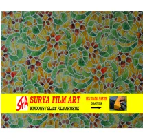 STICKER KACA MOTIF SFA BUNGA ABSTRAK