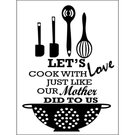 CUTTING STICKER CUTTING STICKER LOVE COOK 1 c15