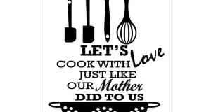 CUTTING STICKER CUTTING STICKER LOVE COOK 1 c15