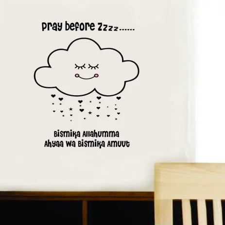 CUTTING STICKER CUTTING STICKER PRAY BEFORE SLEEP 2 c26