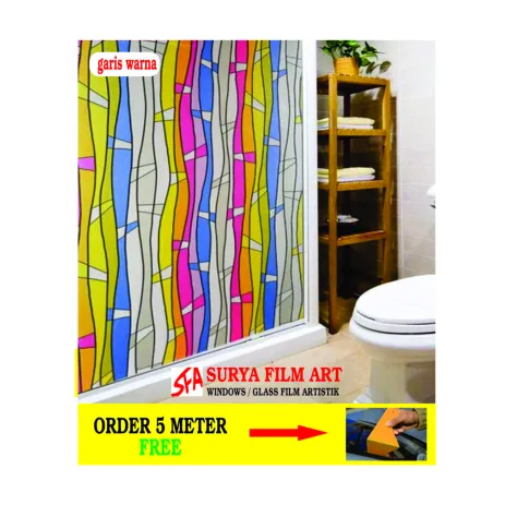 STICKER KACA MOTIF STICKER KACA MOTIF SFA GARIS WARNA 2 garis_warna2