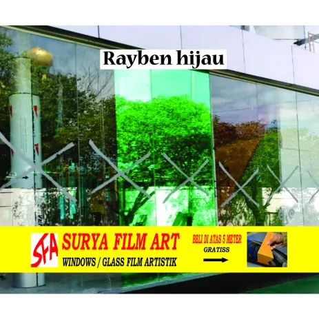 KACA FILM GEDUNG,RUMAH&MOBIL KACA FILM RAYBEN HIJAU 3 hijau