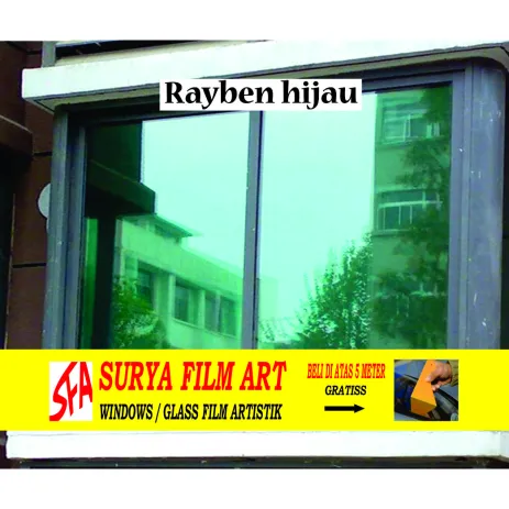 KACA FILM GEDUNG,RUMAH&MOBIL KACA FILM RAYBEN HIJAU 2 hijau1