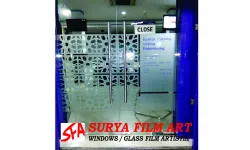 Pemasangan Cutting Sticker dan sandblast Bank Muamalat